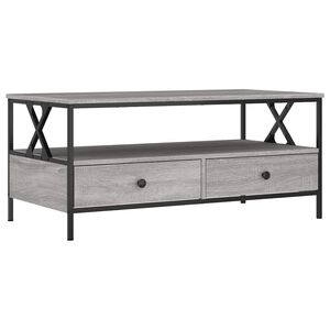vidaXL Table basse sonoma gris 100x51x45 cm bois d'ing&eacute;nierie