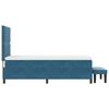 vidaXL Lit &agrave; ressorts avec matelas Bleu fonc&eacute; 90 x 200 cm Velours