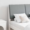 vidaXL T&ecirc;te de lit capitonn&eacute;e Gris clair 135 cm Pin massif