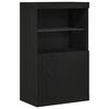 vidaXL Buffet LED Noir 60 x 37 x 100 cm Bois d'ing&eacute;nierie