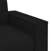 vidaXL Canap&eacute; 3 pcs Noir 220 x 80 x 84 cm Tissu en lin m&eacute;lang&eacute;
