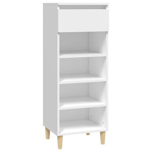 vidaXL Armoire &agrave; chaussures Blanc 40x36x105 cm Bois d'ing&eacute;nierie