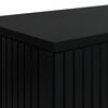 vidaXL Table console Ray&eacute; Noir 155 x 29 x 74 cm Bois d&rsquo;ing&eacute;nierie