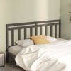 vidaXL T&ecirc;te de lit Gris 206x4x100 cm Bois massif de pin