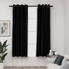vidaXL Rideaux occultants Aspect de lin 2 pcs Anthracite 140x175 cm