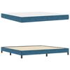 vidaXL Lit &agrave; ressorts avec matelas Bleu fonc&eacute; 200 x 200 cm tissu