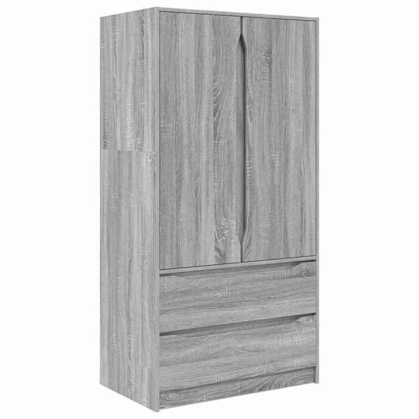 vidaXL Cabinet de salle de bain Gris Sonoma 79,5 x 49 x 156 cm