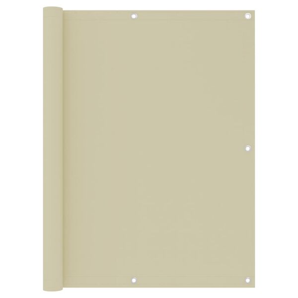 vidaXL &Eacute;cran de balcon Cr&egrave;me 120x300 cm Tissu Oxford