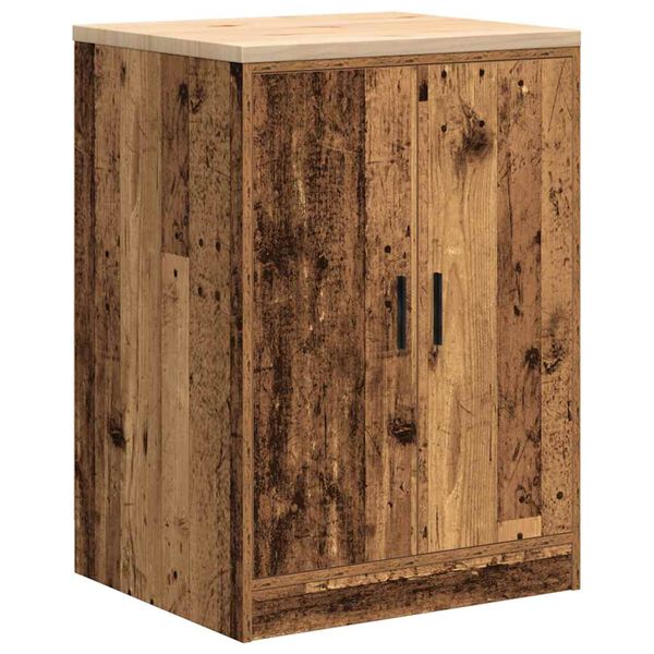 vidaXL Armoire de rangement de garage vieux bois 60x51x85 cm bois pin