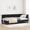 vidaXL Cadre de lit d'angle Noir 90 cm x 200 cm Velours