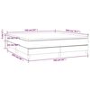 vidaXL Sommier &agrave; lattes de lit avec matelas Gris clair 160x200cm Tissu