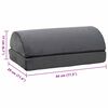 vidaXL Coussin de repose-pieds Uni Gris 44 x 29 x 17 cm