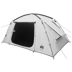 vidaXL Tente Cabane 6 personne Blanc Occultant Polyester