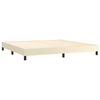 vidaXL Sommier &agrave; lattes de lit avec matelas et LED Cr&egrave;me 200x200 cm