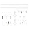 vidaXL Porte coulissante et kit de quincaillerie 90x210 cm pin massif
