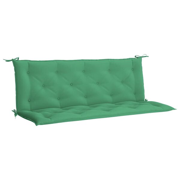vidaXL Coussin de banc de jardin vert 150x(50+50)x7 cm tissu oxford