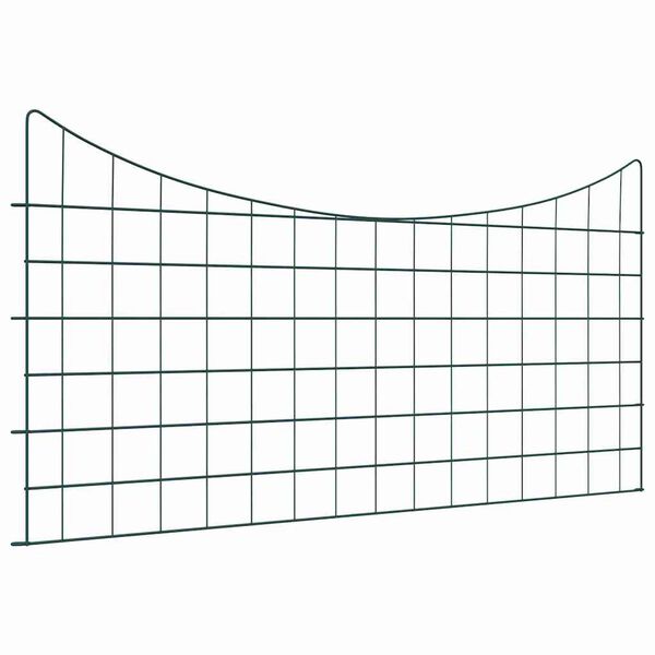 vidaXL Ensemble de cl&ocirc;ture de jardin 5 pcs Vert 100 x 50 cm Acier