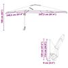 vidaXL Parasol de jardin Taupe et Noir 248.5 x 247.5 x 160 cm