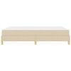 vidaXL Lit &agrave; ressorts avec matelas Cr&egrave;me 140 x 200 cm tissu