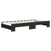 vidaXL Lit de jour avec lit gigogne noir 90x190 cm tissu