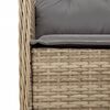 vidaXL Ensemble &agrave; manger de jardin et coussins 3 pcs Beige poly rotin