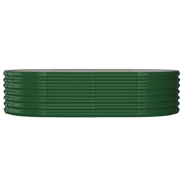 vidaXL Lit surélevé de jardin Acier galvanisé 152x80x36 cm Vert