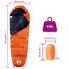 vidaXL Sac de couchage momie pour adultes camping 3 saisons
