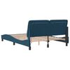 vidaXL Cadre de lit avec LED sans matelas bleu 120x200 cm velours