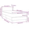 vidaXL Sommier &agrave; lattes de lit et matelas gris clair 80x220 cm velours