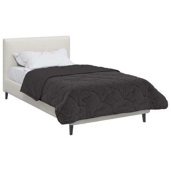 vidaXL Duvet complet toute l'ann&eacute;e Matelass&eacute; Anthracite 155 x 220 cm