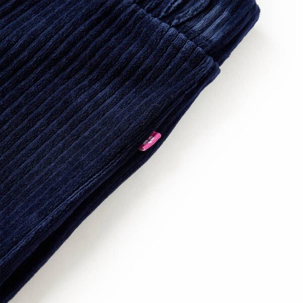 Pantalons pour enfants velours c&ocirc;tel&eacute; bleu marine 116