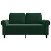 vidaXL Canap&eacute; &agrave; 2 places Vert fonc&eacute; 120 cm Velours