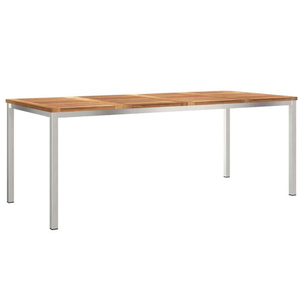 vidaXL Table&agrave;manger Marron 200 x 90 x 75 cm Bois de teck massif