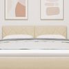 vidaXL T&ecirc;te de lit avec t&ecirc;te de lit Cr&egrave;me 144 cm Cuir synth&eacute;tique