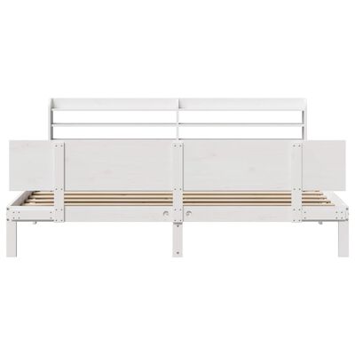 vidaXL Cadre de lit avec tête de lit sans matelas blanc 200x200 cm