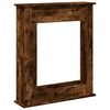 VidaXL Cadre de cheminée chêne fumé 75x20x87,5 cm bois d'ingénierie