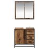 vidaXL Ensemble de mobilier de salle de bain 2 pcs Bois Ancien