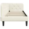 vidaXL Cadre de lit d'angle avec t&ecirc;te de lit Cr&egrave;me 80 x 200 cm Velours