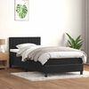 vidaXL Sommier &agrave; lattes de lit avec matelas et LED noir 90x220 cm velours