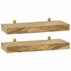 vidaXL &Eacute;tag&egrave;res murales 2 pcs 40x15x4 cm bois de teck massif