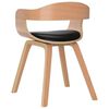 vidaXL Chaises &agrave; manger lot de 6 noir bois courb&eacute; et similicuir