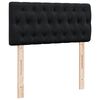 vidaXL Sommier &agrave; lattes de lit avec matelas Noir 90x200 cm Velours