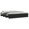 vidaXL Cadre de lit sans matelas noir 200x200 cm bois d'ing&eacute;nierie