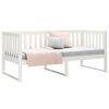 vidaXL Lit de jour sans matelas blanc 100x200 cm bois de pin massif