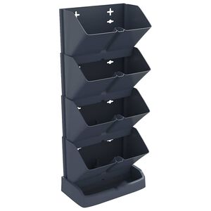 vidaXL Ensemble de jardini&egrave;res verticales 4 pcs Anthracite PP