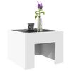 vidaXL Table basse avec LED infini blanc 40x40x30 cm