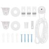 vidaXL Store enrouleur de douche avec cassette largeur du tissu 116 cm