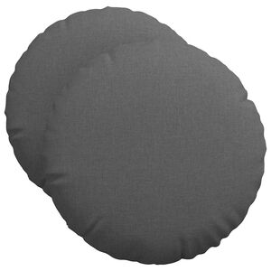 vidaXL Coussins de si&egrave;ge 2 pcs Gris fonc&eacute; &Oslash;50 x 19 cm tissu