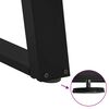 vidaXL Pieds de table basse en U 2 pi&egrave;ces Noir 70 x (42-43) cm Acier