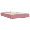 vidaXL Cadre de lit ottoman sans matelas rose 140x190 cm velours